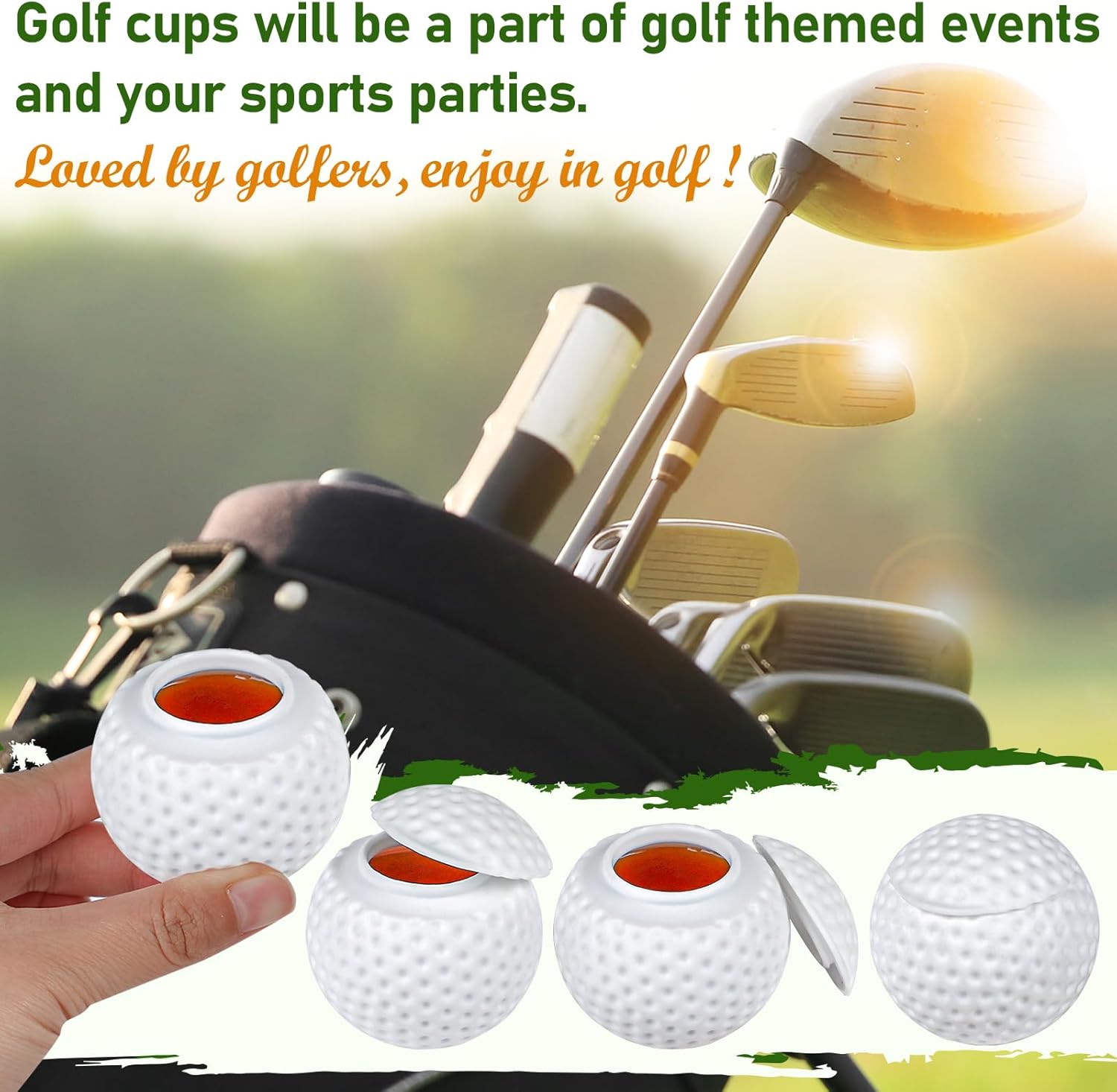Golf Ball Shot Glass Set