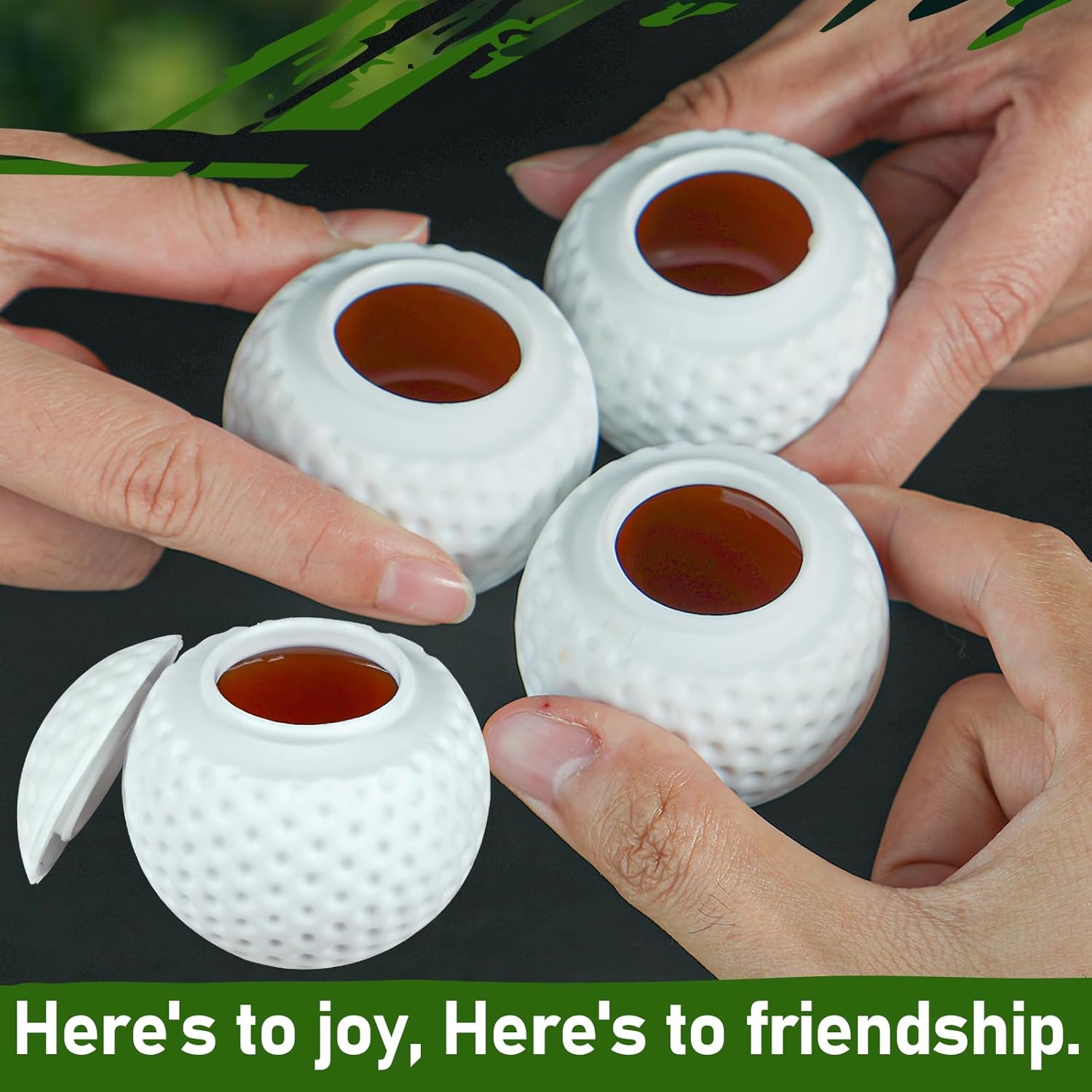 Golf Ball Shot Glass Set