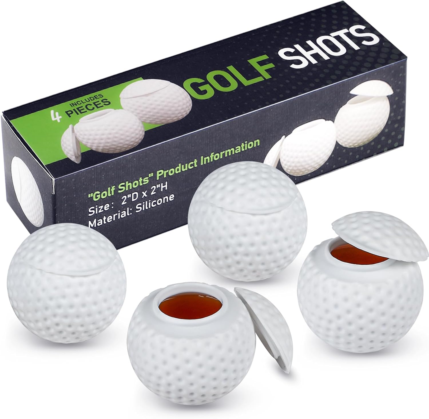Golf Ball Shot Glass Set