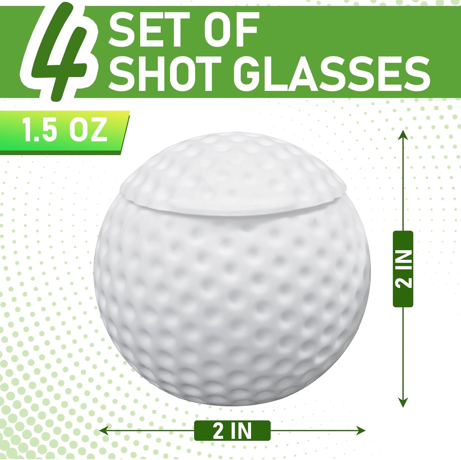 Golf Ball Shot Glass Set